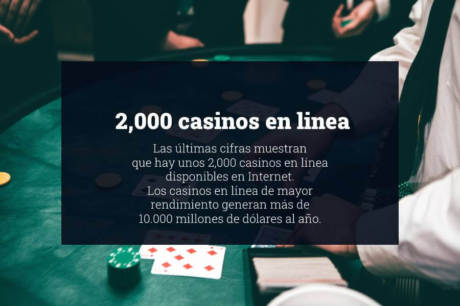 Bonos de Casino - Las últimas cifras muestran que hay unos 2.000 casinos en línea disponibles en Internet. 